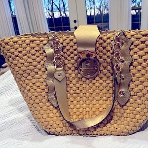 Michael Kohrs Straw Rafia Handbag
